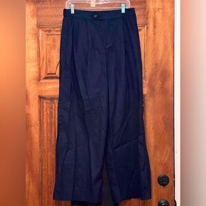 Banana Republic navy wide leg pants